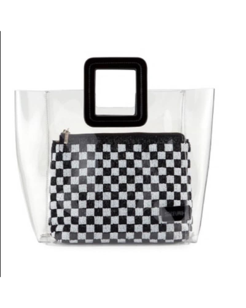 Staud Shirley Clear Checkered Bag - Image 1