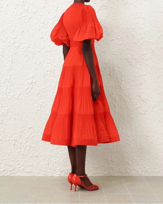 Zimmerman Pleated Midi Dress - Image 3