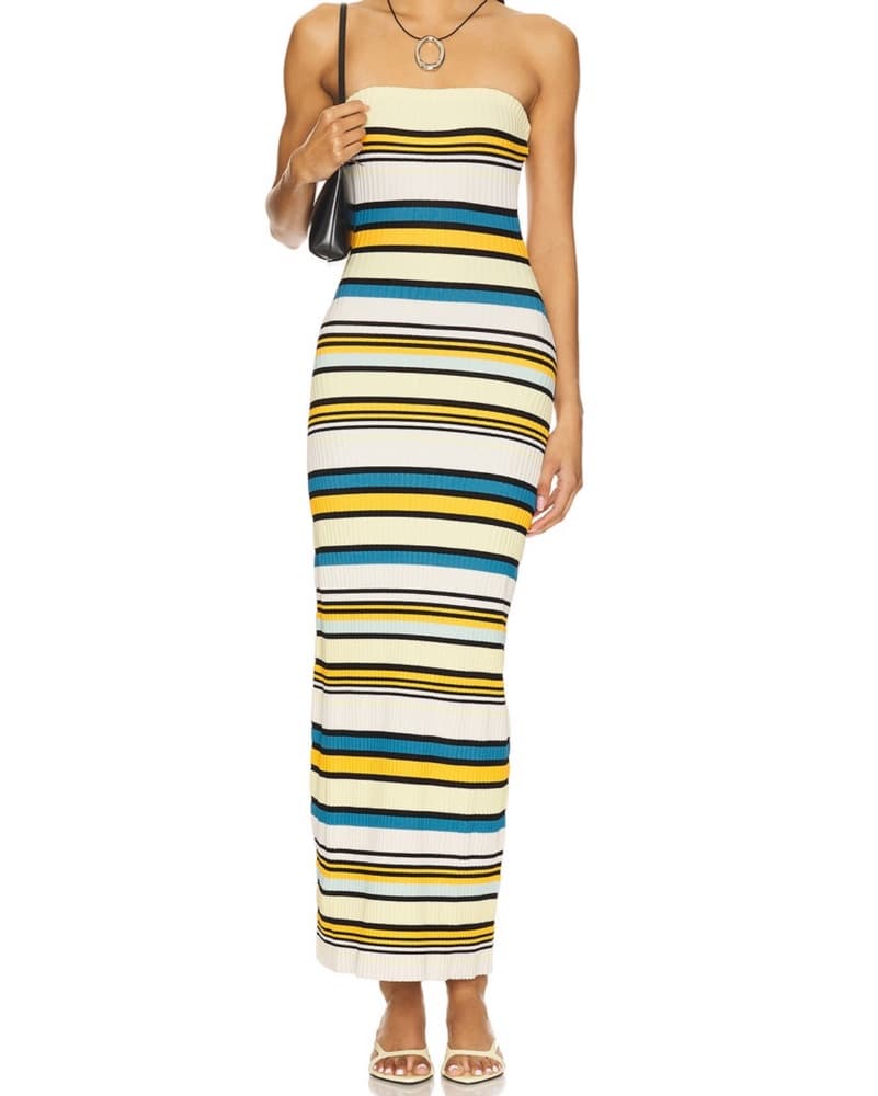 Courtney Dress In Variegated Stripe - Image 1