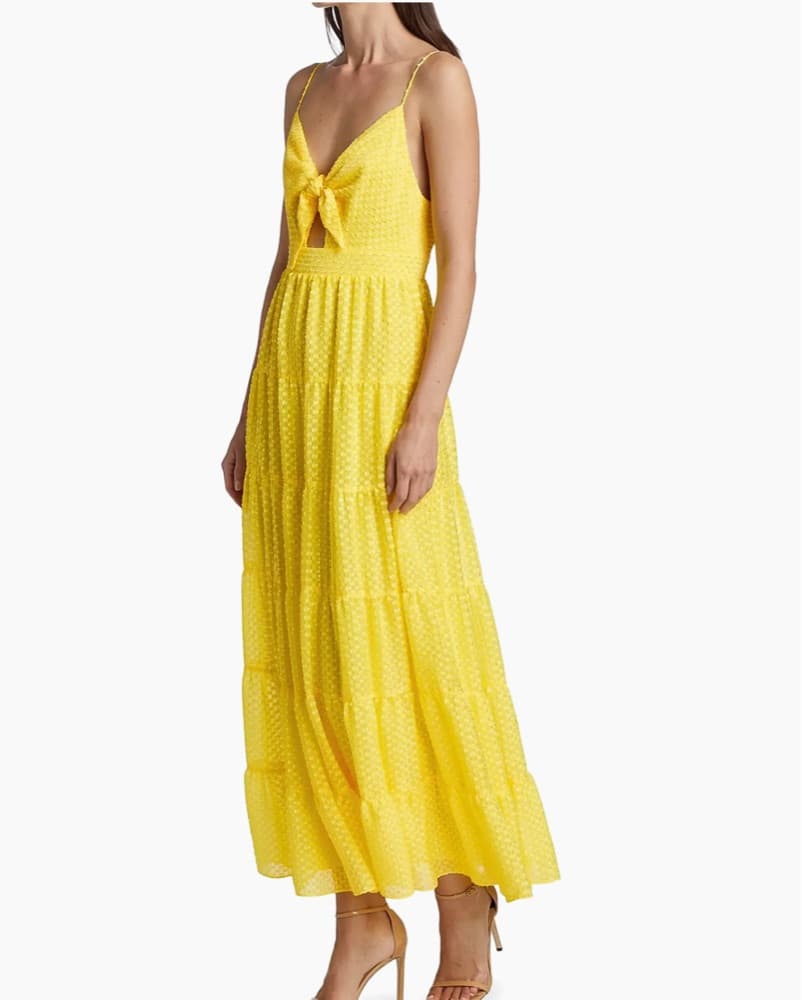 ALICE + OLIVIA  Minka Tie-Front Maxi Dre - Image 4