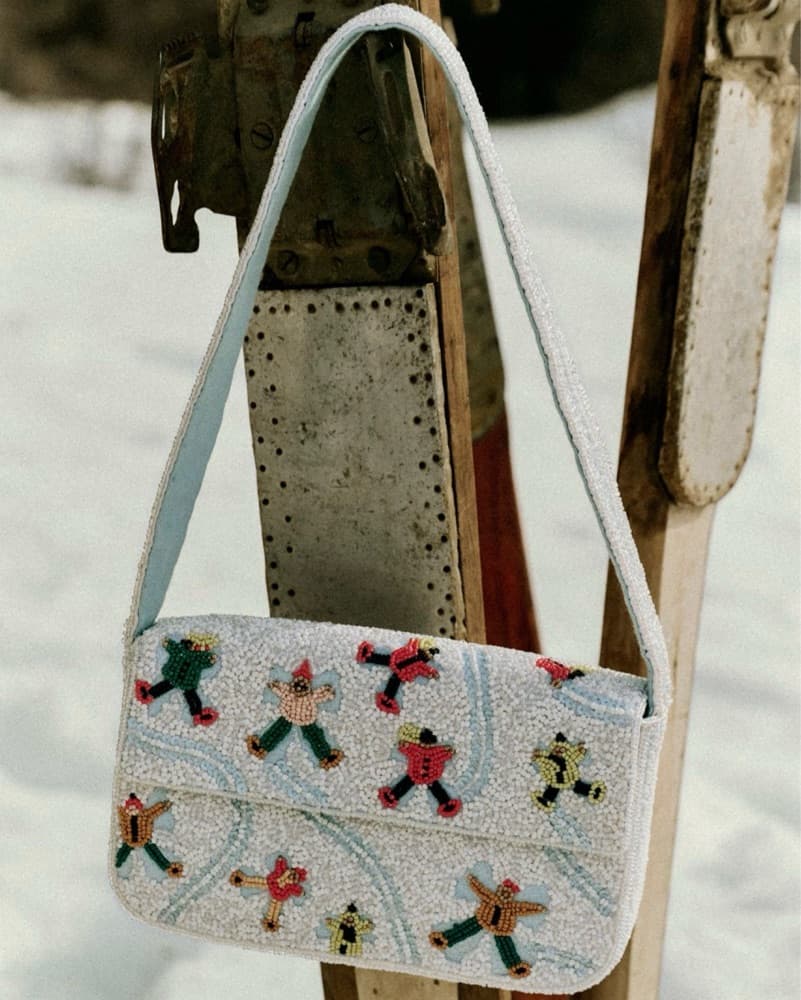 Snow Angels Beaded Bag - Image 1