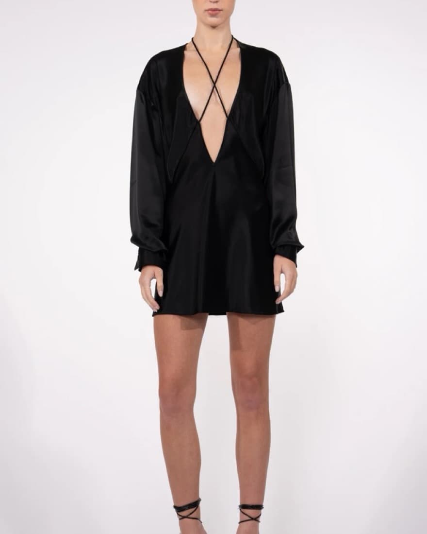 Nonchalant Terra Satin Minidress - Image 1