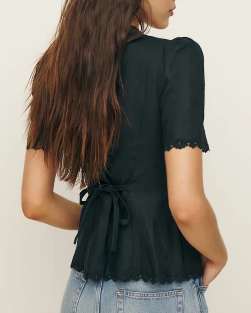 Reformation Anabella Linen Top - Image 2