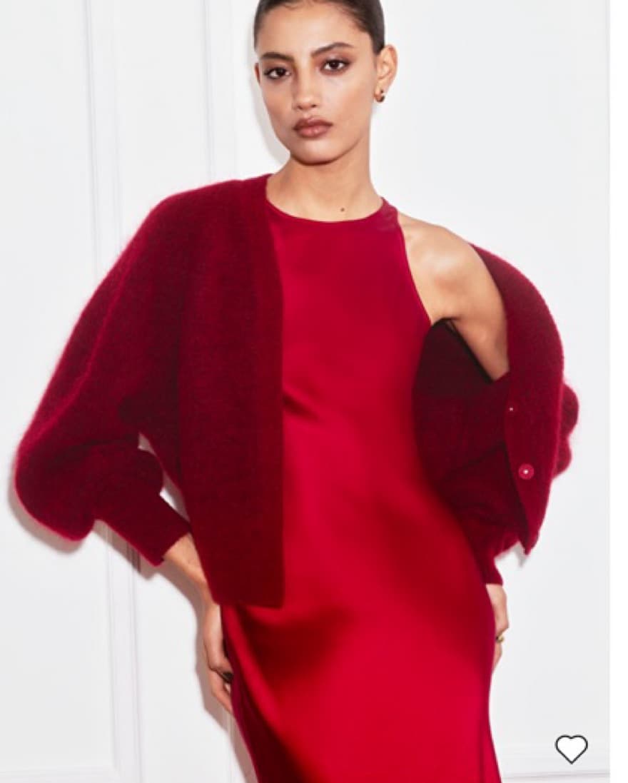 Satin Red Maxi Dress - Image 4
