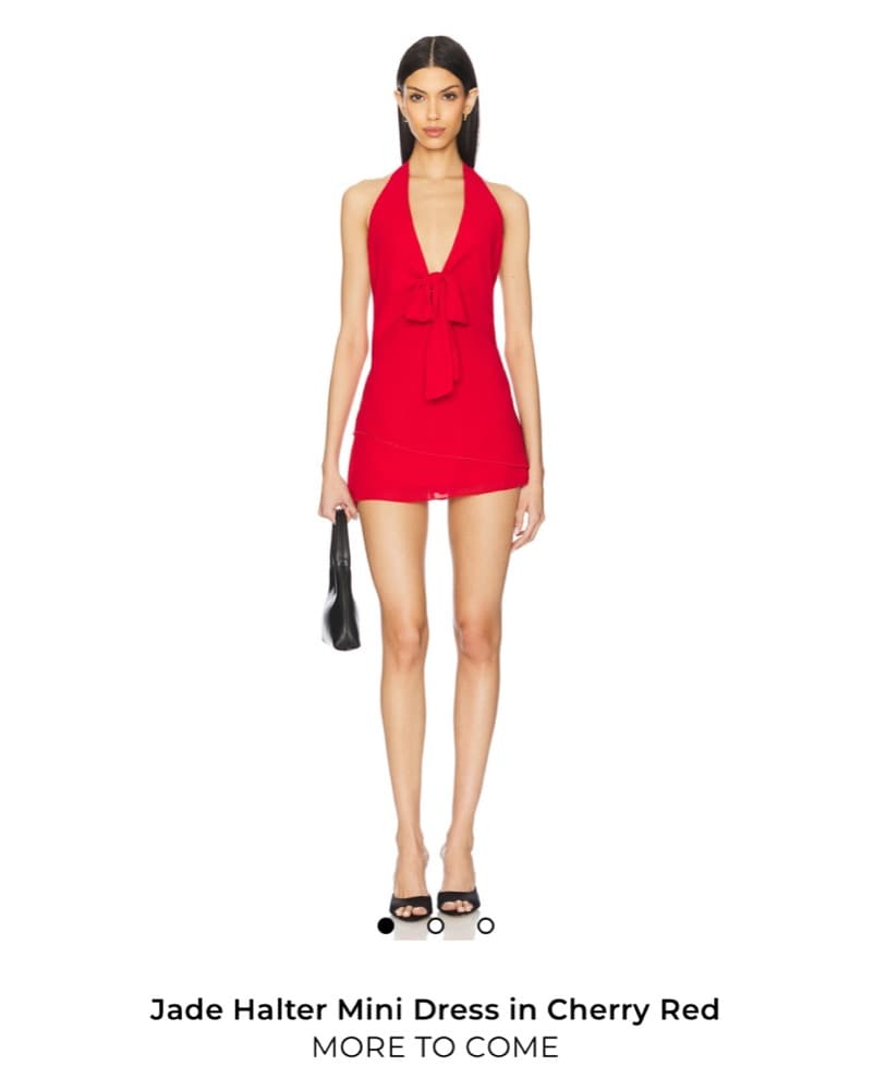 Red Revolve Tie Front Dress  - Image 2
