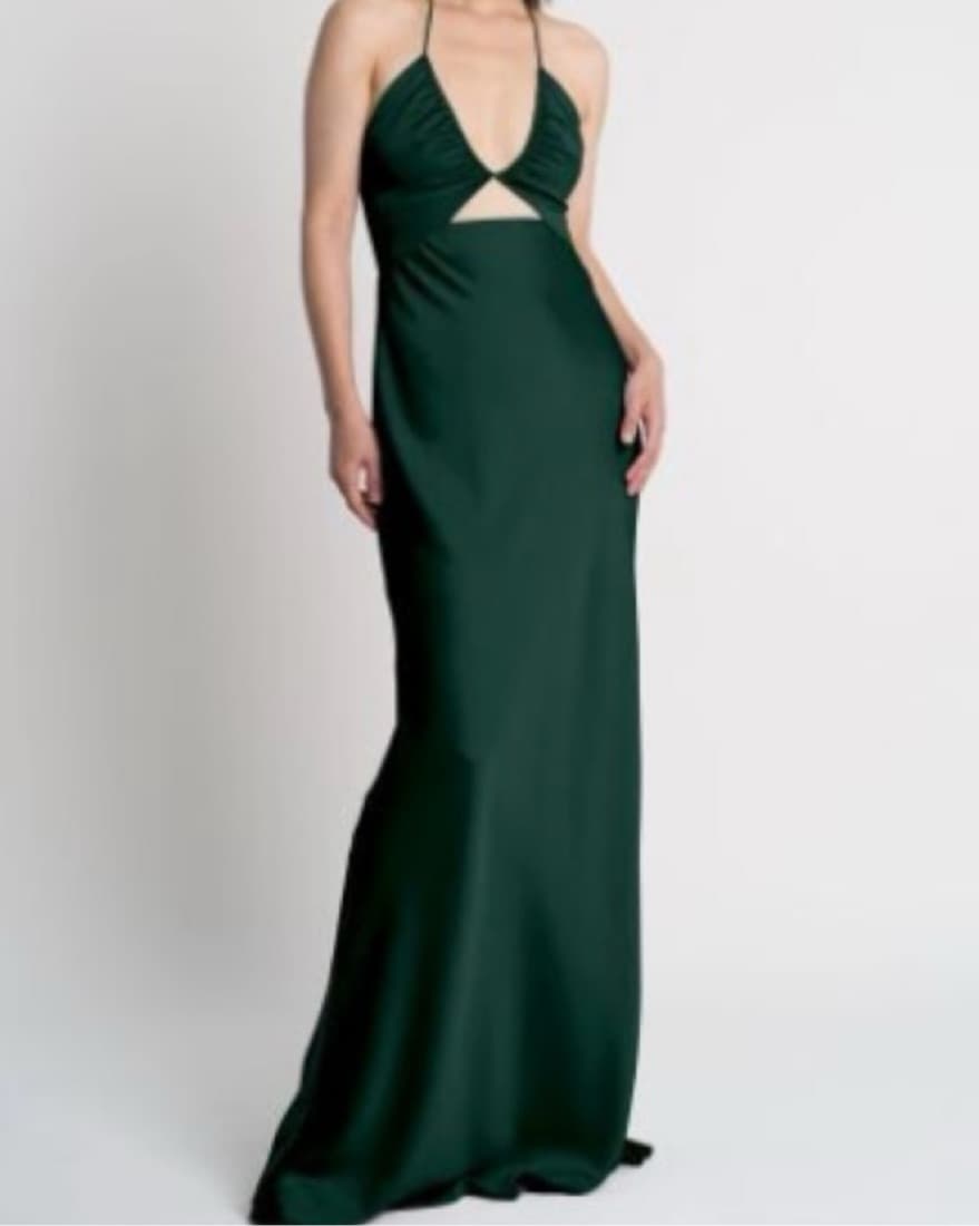 Satin Halter Dress - Image 1