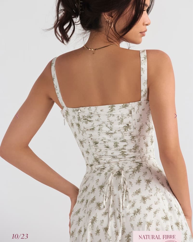House Of CB Garden Print Bustier Dress - Image 5