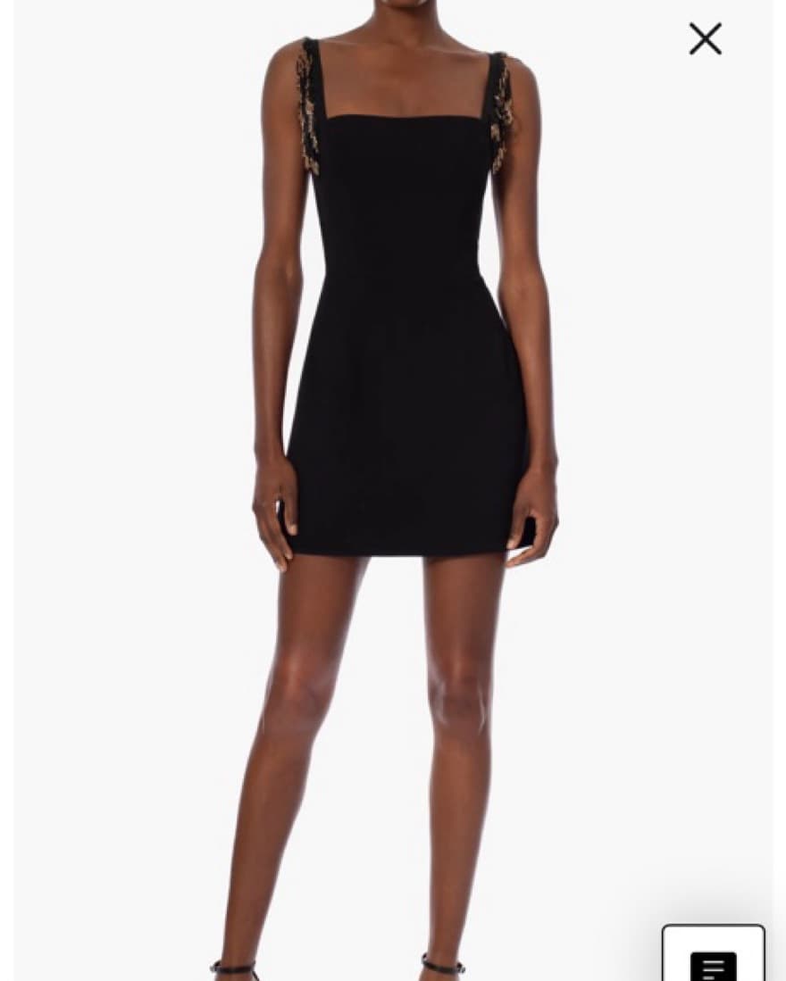 Beaded Cocktail Mini Dress Gold + Black - Image 5