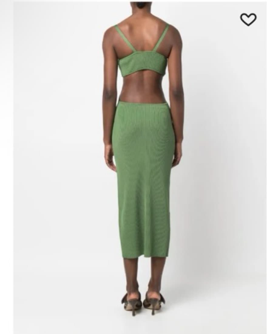 Cult Gaia Serita Cut Out Dress Green - Image 5