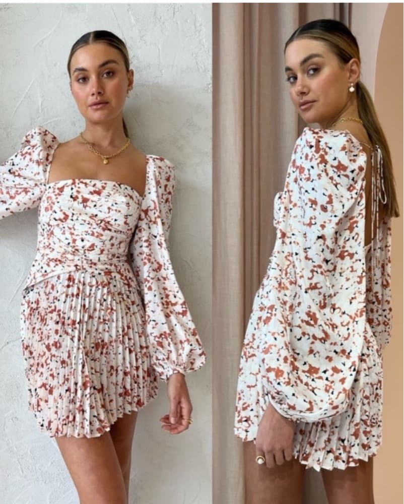 Acler Mannock Pleated Mini Dress - Image 1