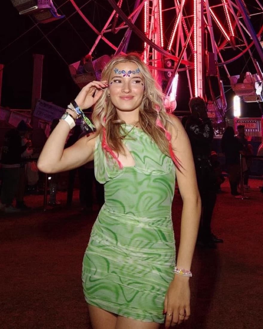 Green Superdown Dress - Image 1