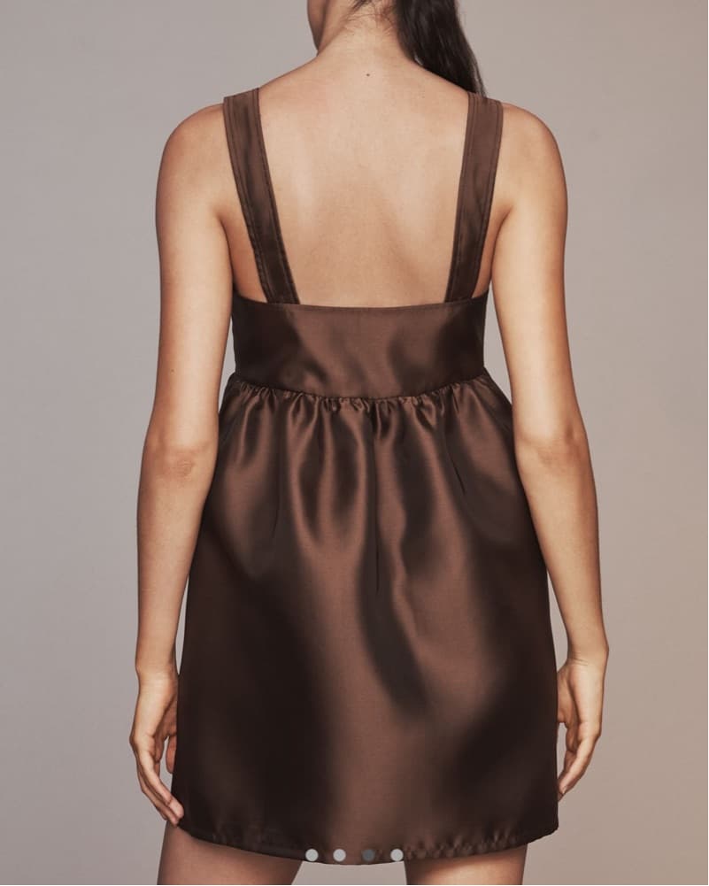 Brown Babydoll Mini Dress - Image 3