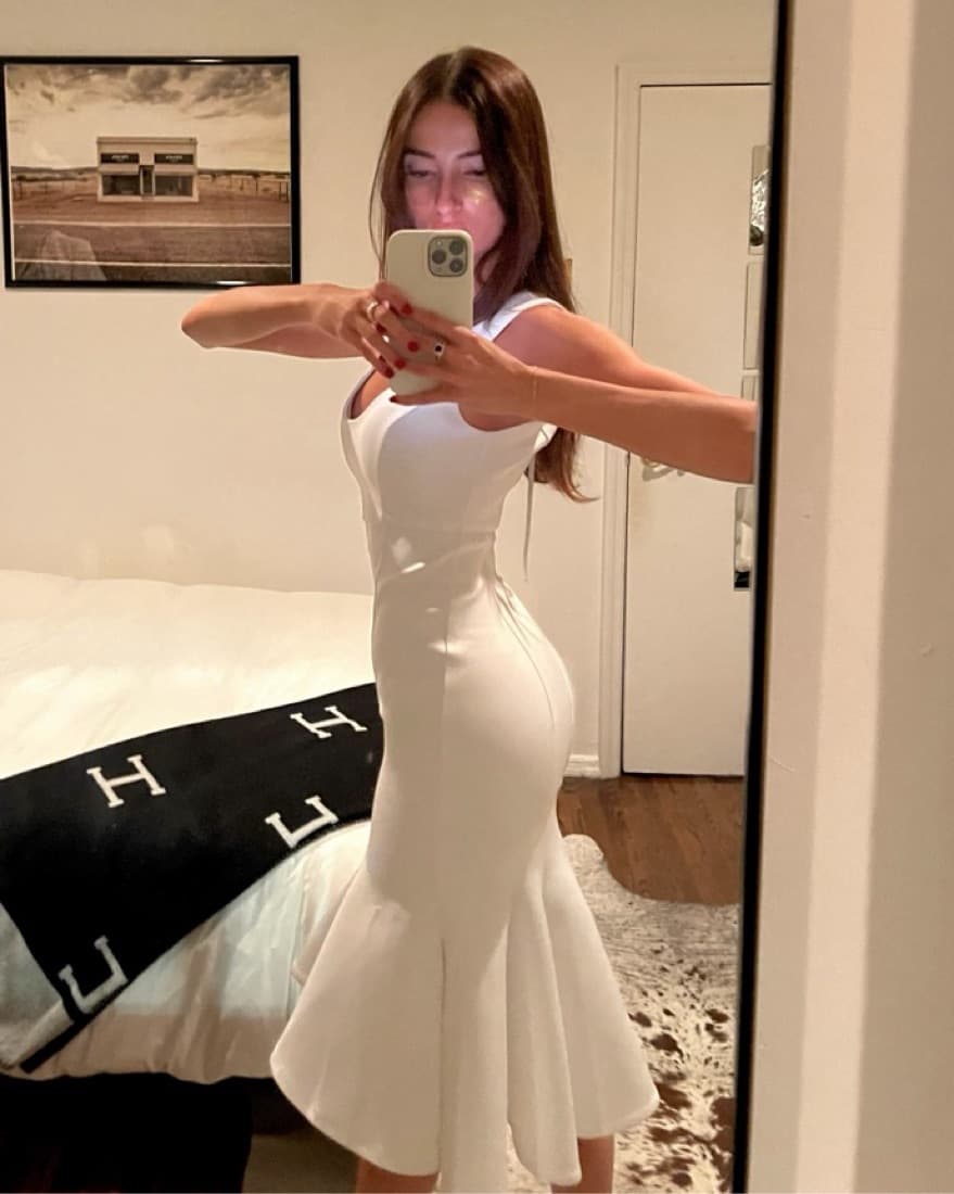 White Cynthia Rowley Neoprene Dress - Image 1