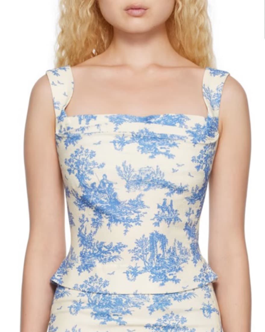 MIAOU Blue And White Corset - Image 2