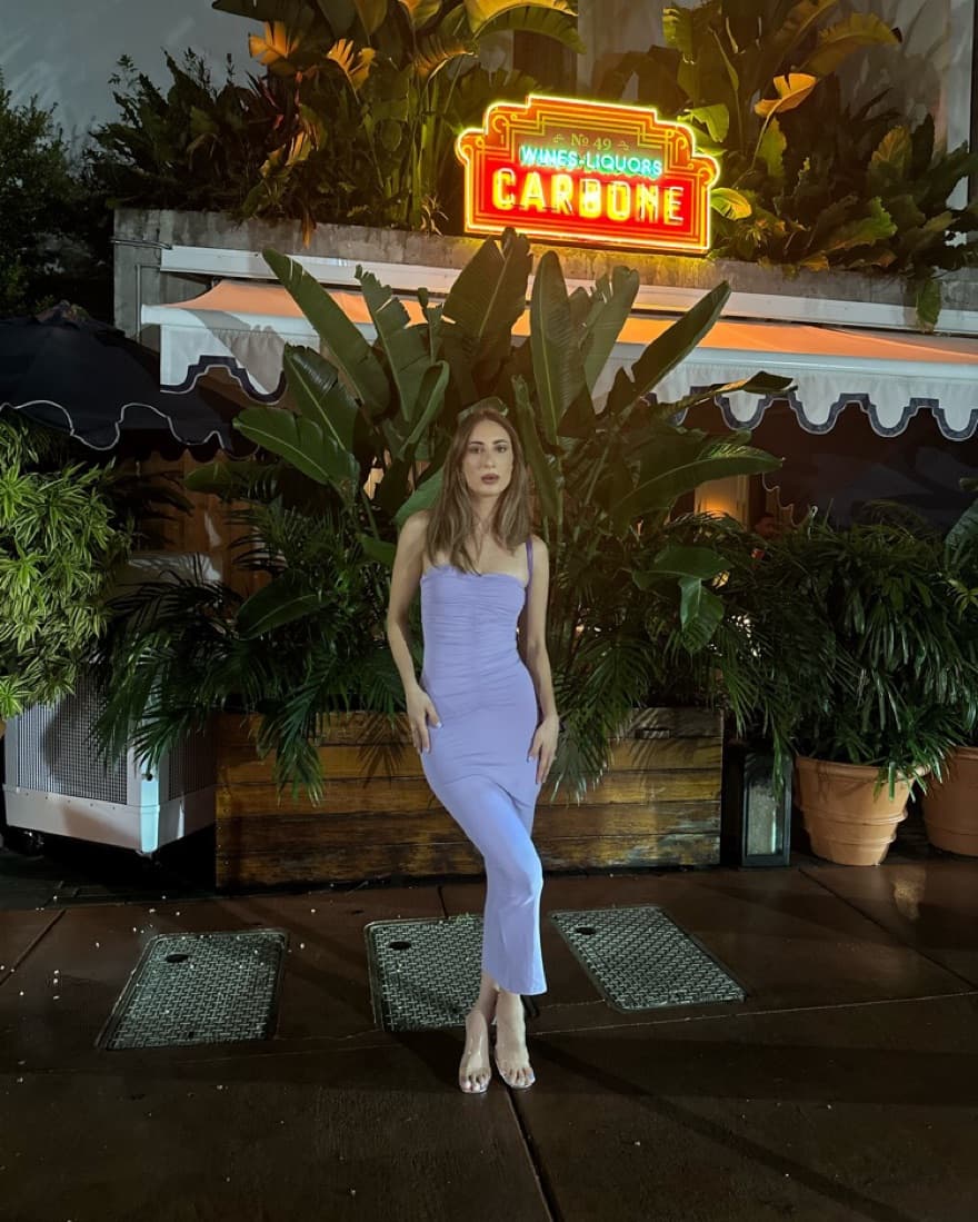 Zara Puprple Fitted Dress - Image 2