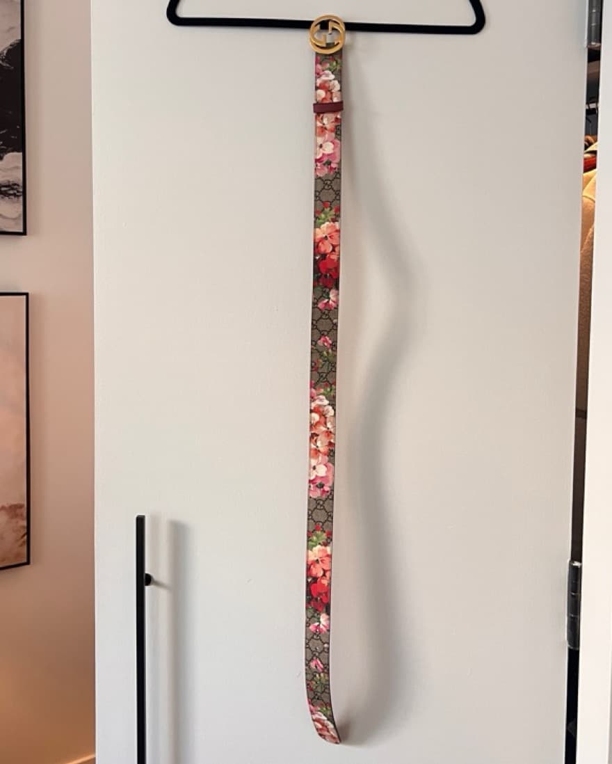 Floral Gucci Belt with Signature G Buckle - Image 2