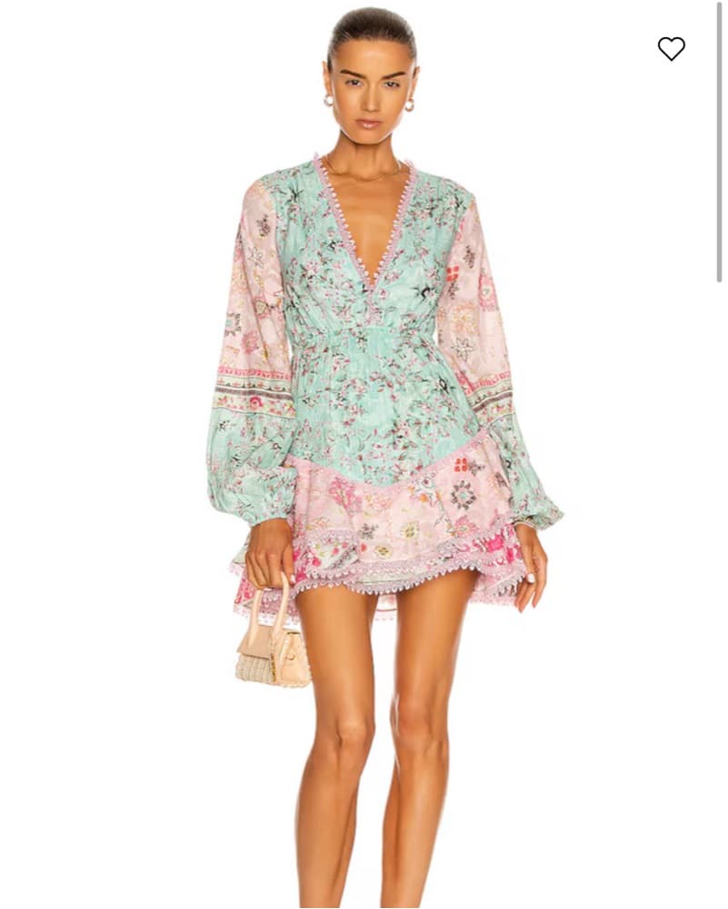 Hemant & Nandita Floral Mini Dress - Image 1