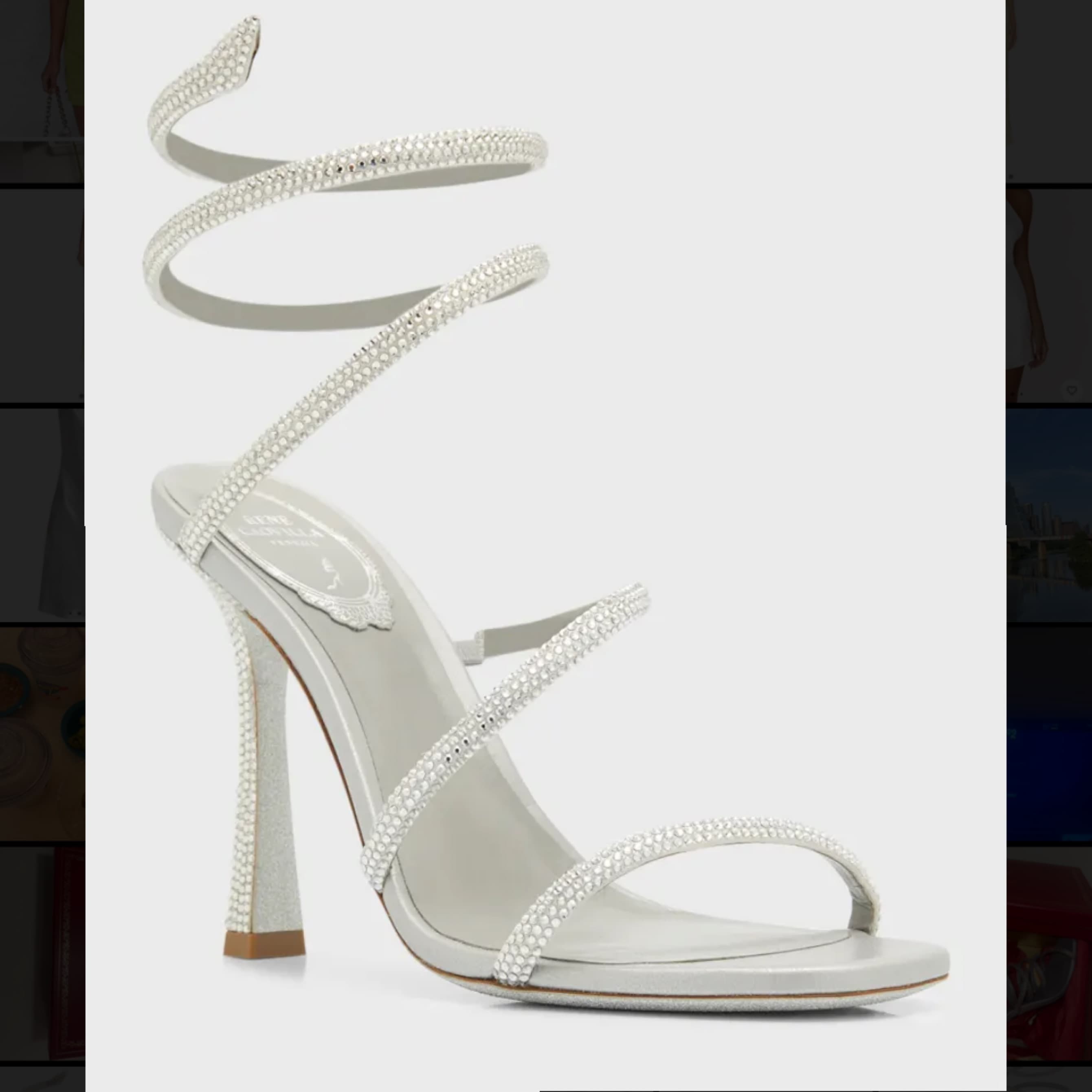 Rene Caovilla Strass Snake-Wrap Stiletto - Image 2