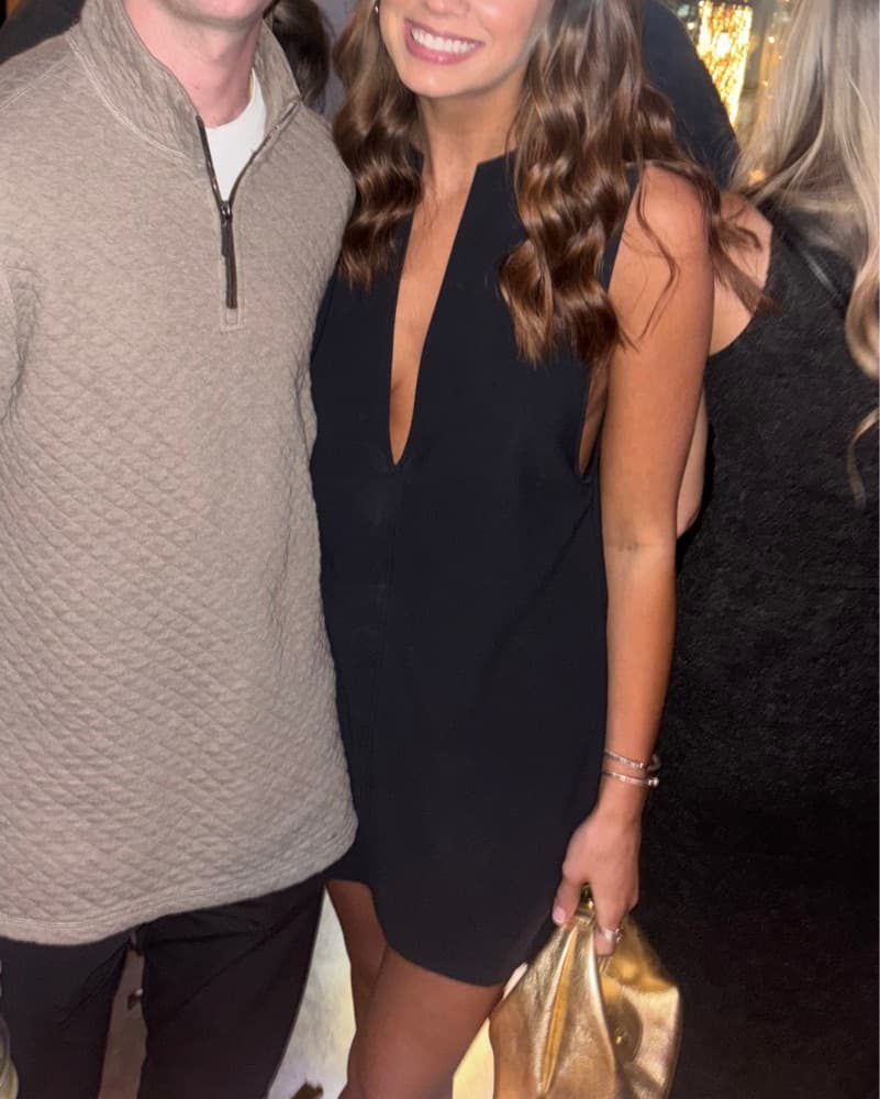 Back Deep V Neck Mini Dress - Image 2