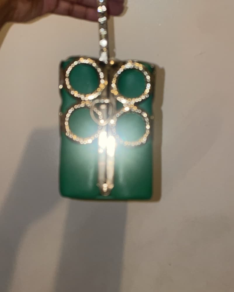 Elegant Green and Gold Clutch - Image 2