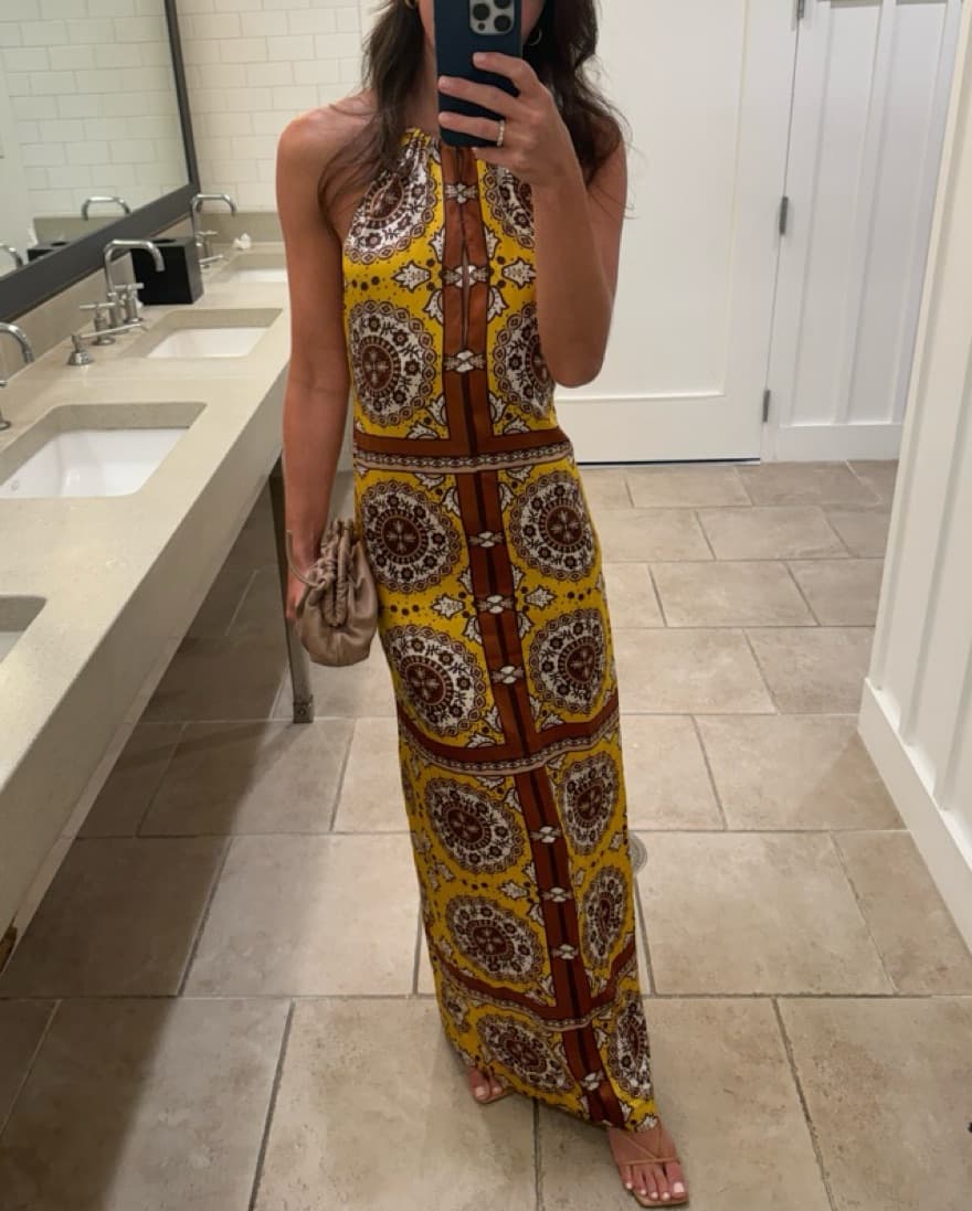 Nilli Lotan Rigel Scarf Dress In Yellow - Image 4