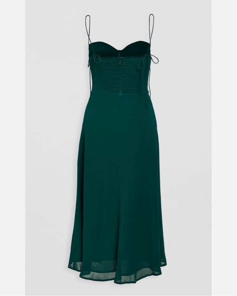 reformation juliette dress in emerald - Image 5