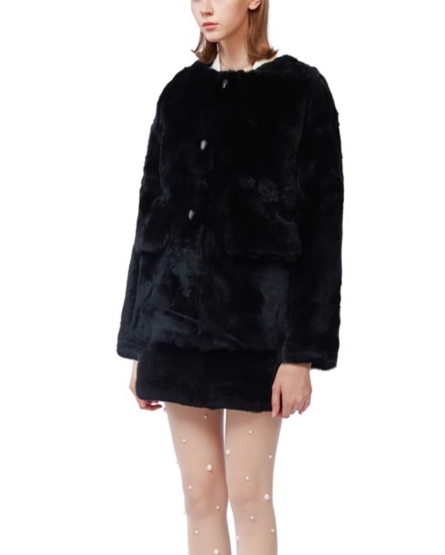 Ozlana Rabbit Fur Coat - Image 2