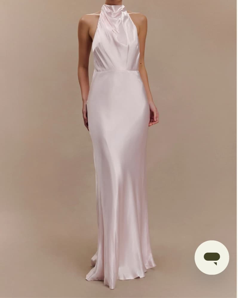 Meshki | Satin Maxi Dress pink - Image 1