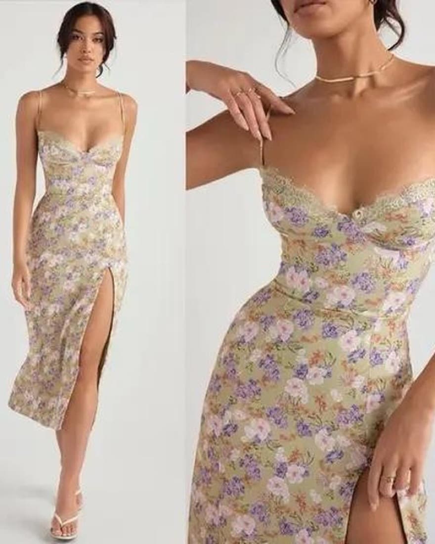 House Of CB Corset Crepe Midi Dress - Image 1