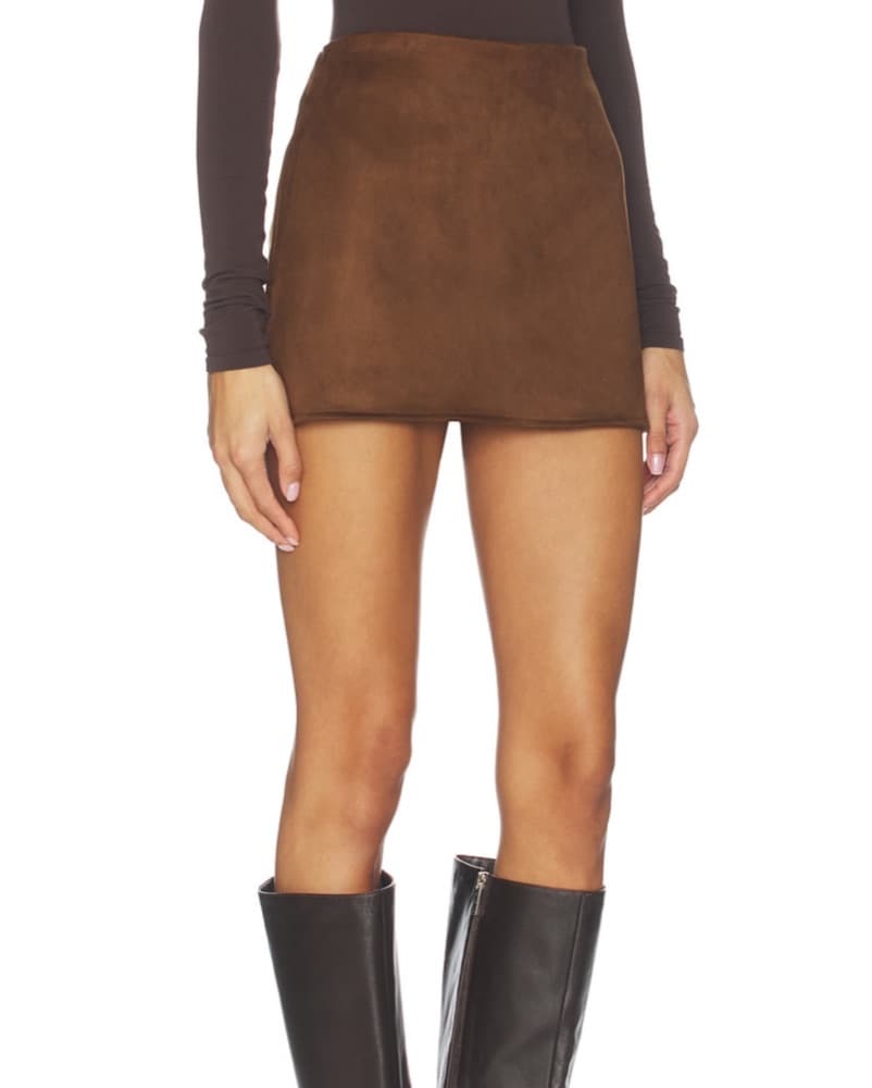 Brown Suede Skirt - Image 2