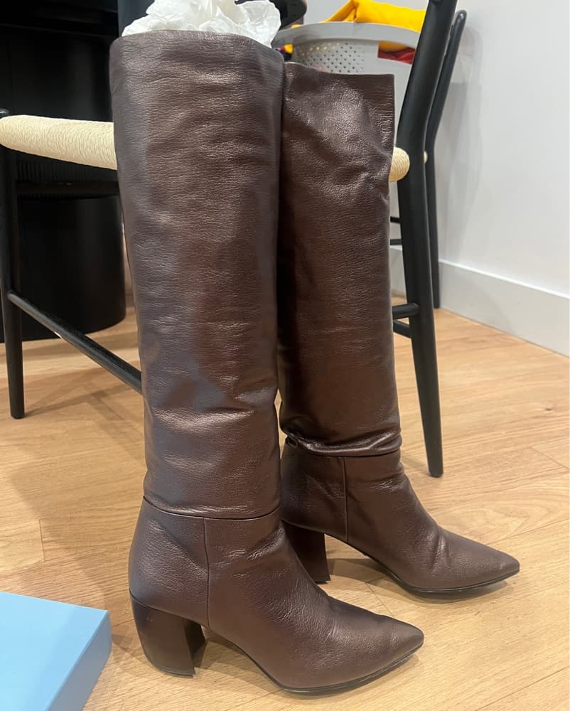 Prada Knee High Brown Boots - Image 2