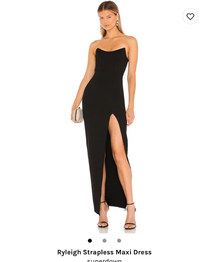 Superdown Black Strapless Gown - Image 2