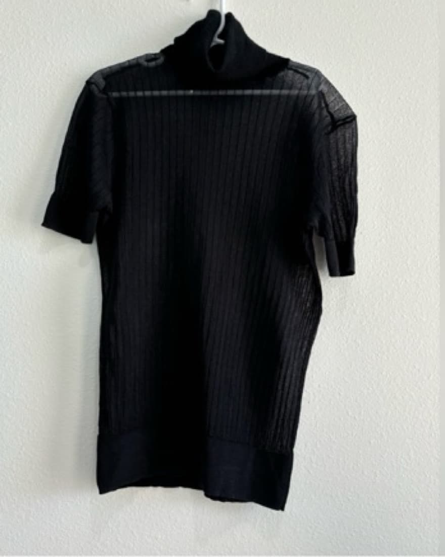 NILI LOTAN Sheer Turtleneck Top - Image 2