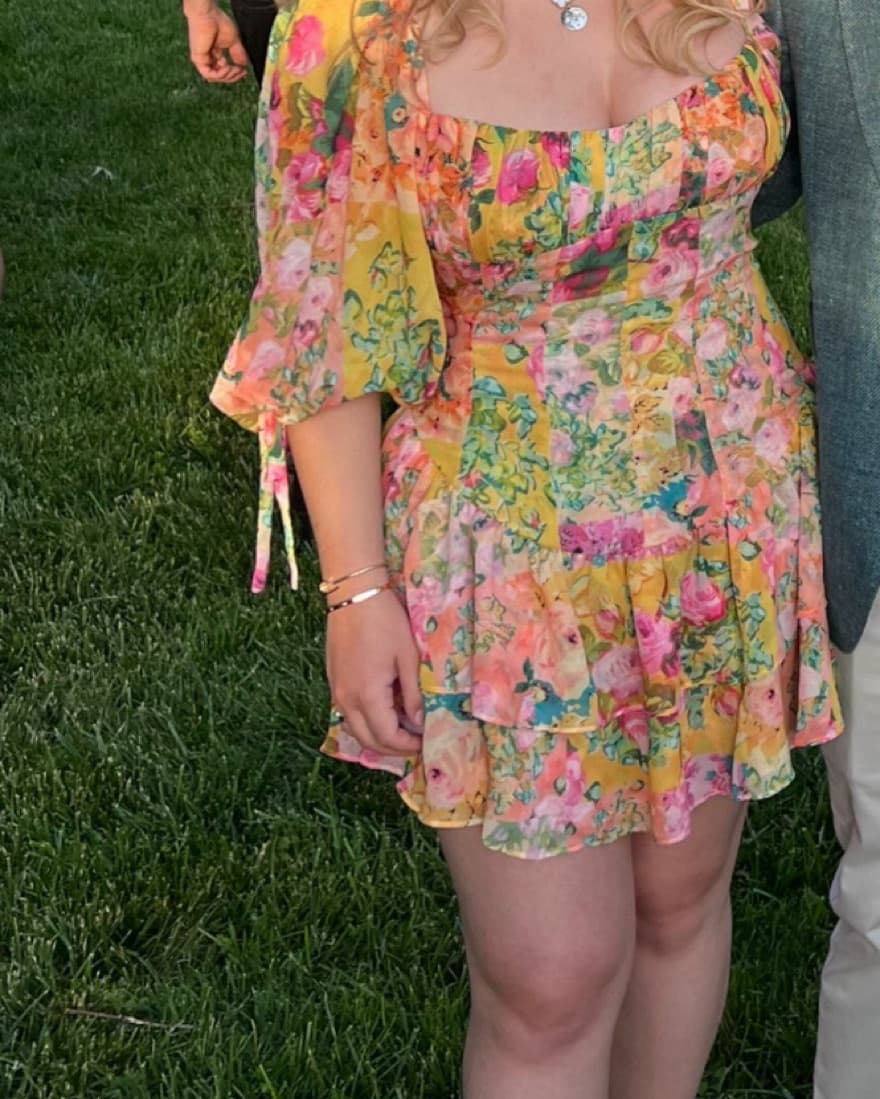 For Love & Lemons Floral Dropwaist Dress - Image 4
