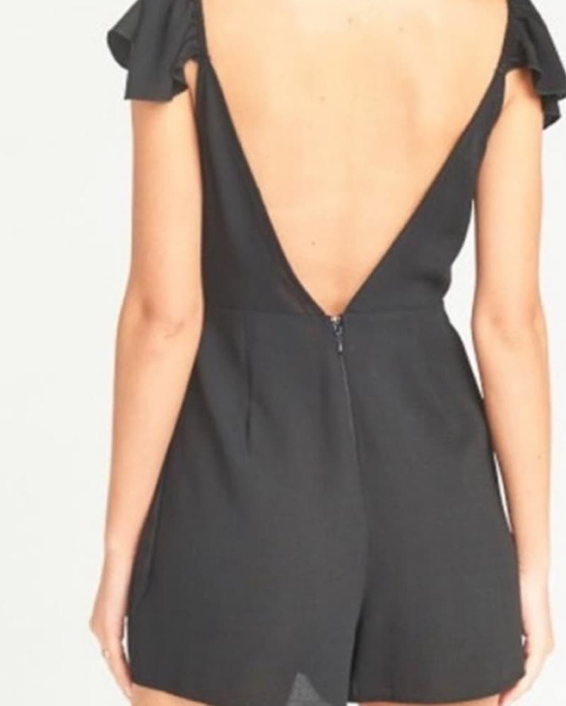 Show Me Your Mumu Black Wrap Romper - Image 3
