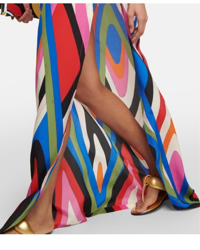 Viral Soldout Pucci Strapless Silk Dress - Image 5