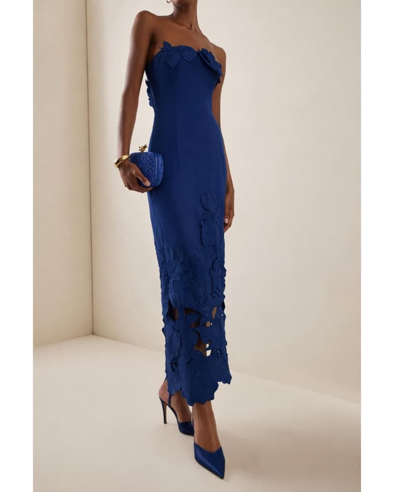 Leo Lin Rayna Maxi Dress Navy Blue  | Blue Wedding Guest Dress, Navy Blue Bridesmaid Dress - Image 5