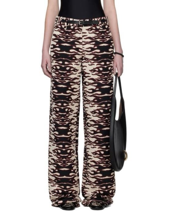 tory burch jacquard wide leg pants - Image 1
