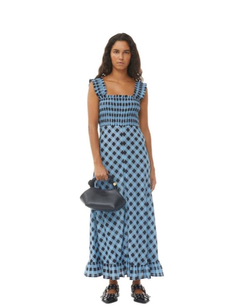 Ganni Blue Black Plaid  - Image 1