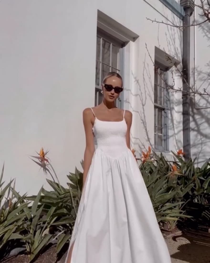 DISSH Drop Waist White Dress - Image 4