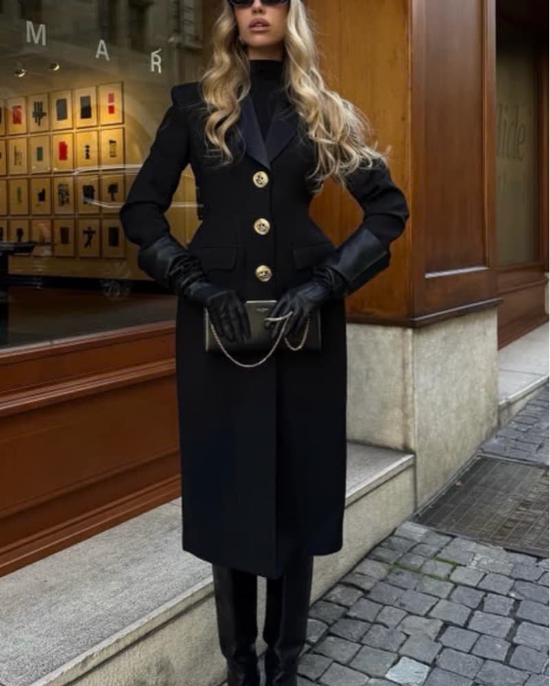 Nana Jacqueline Evie Black Coat - Image 4