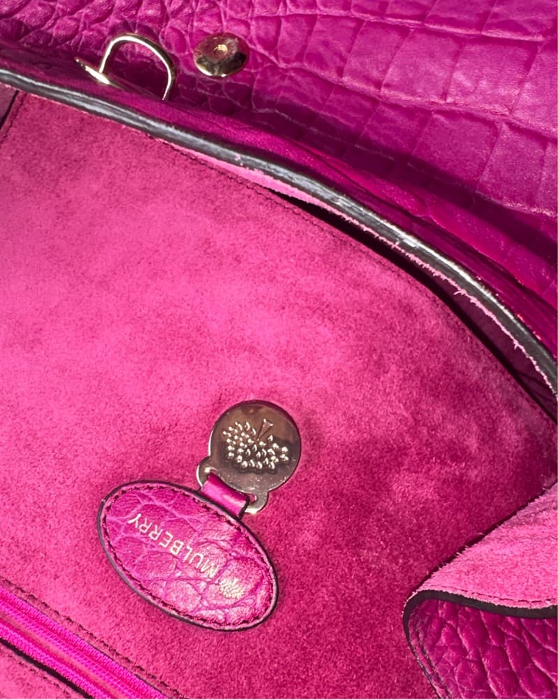 Mulberry HANDBAG Pink Croc Leather Tilli - Image 5