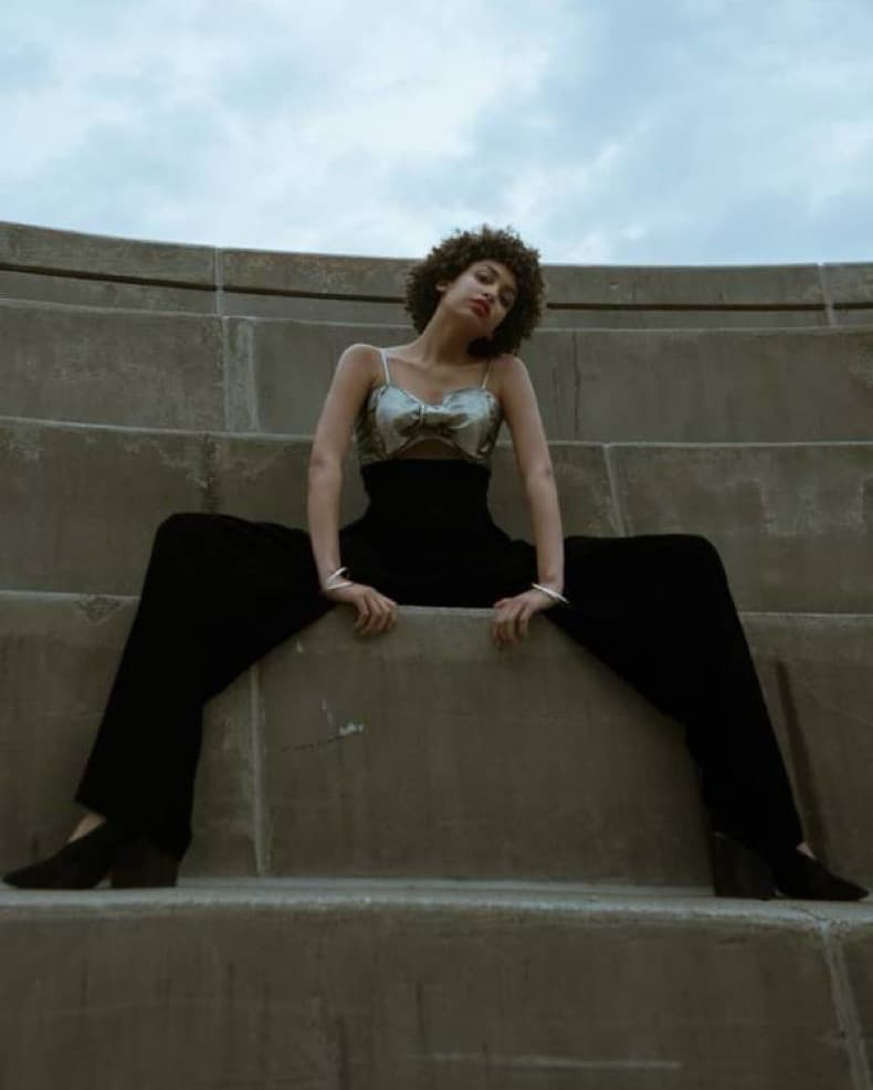 Anthropologie Velvet Bow Jumpsuit - Image 1