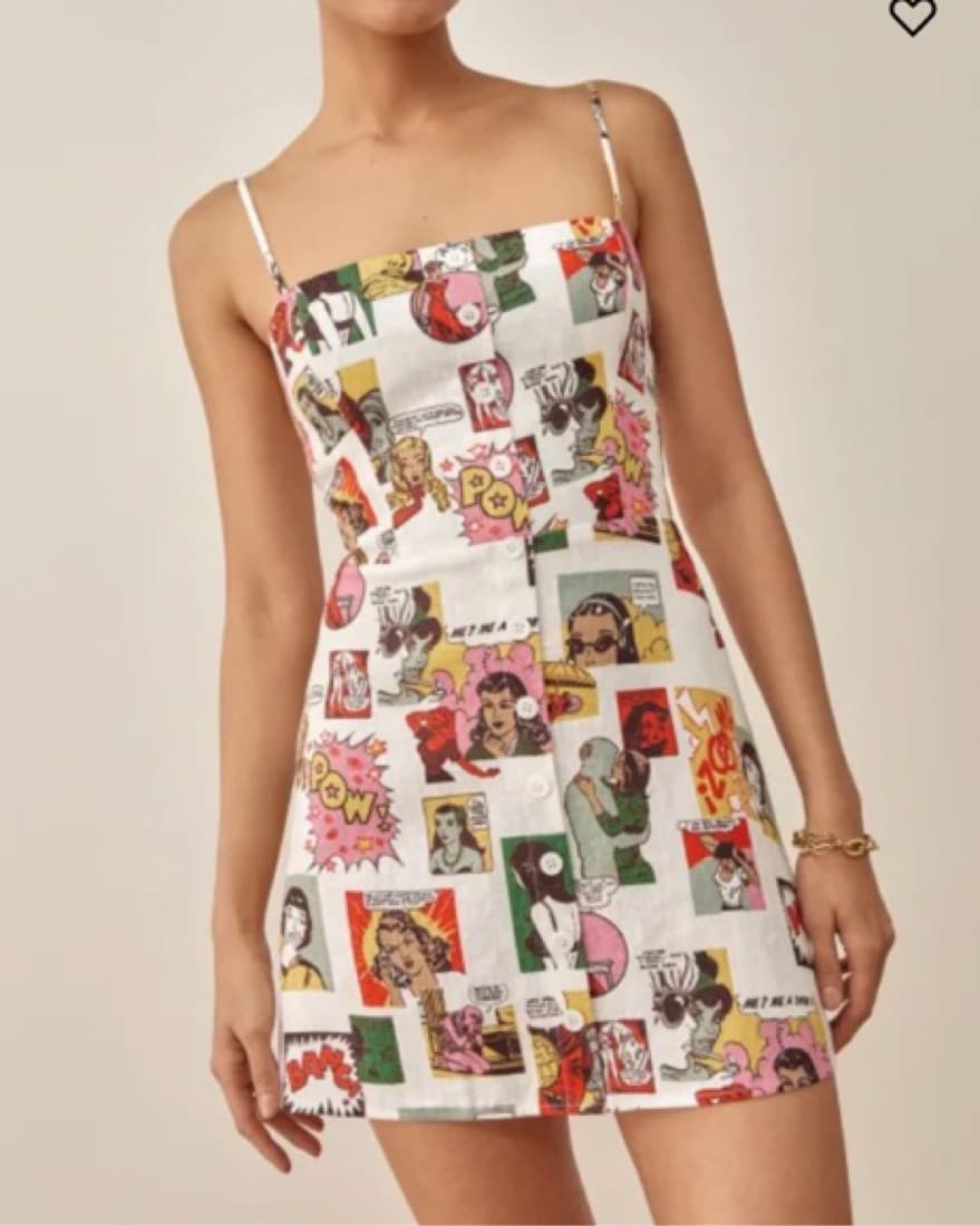 Reformation Huckleberry Dress Comic Book - Image 1