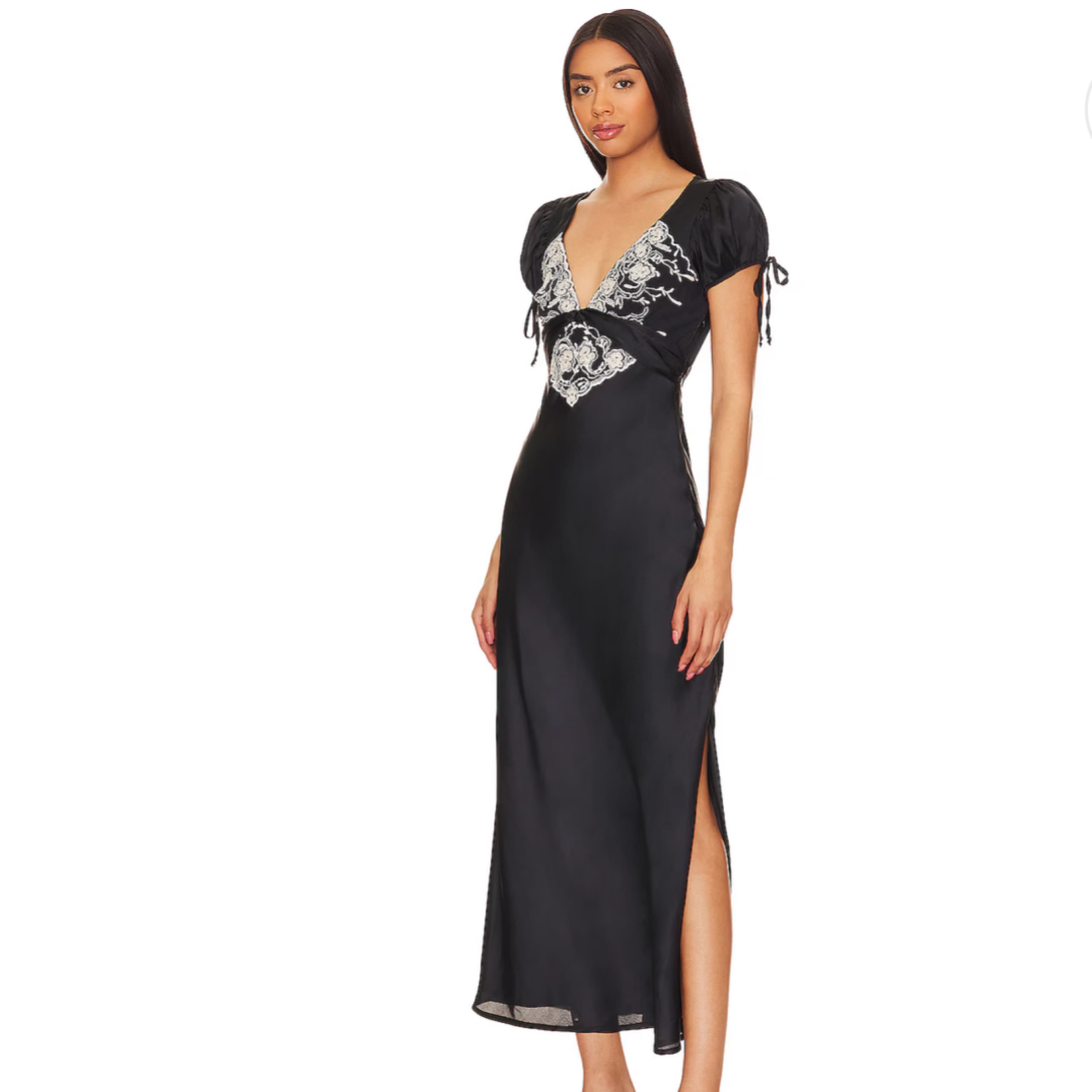 Black Silk Free People Dress XS - Image 2