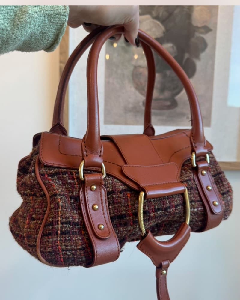 Rare Vintage Dolce & Gabanna Tweed Bag - Image 2