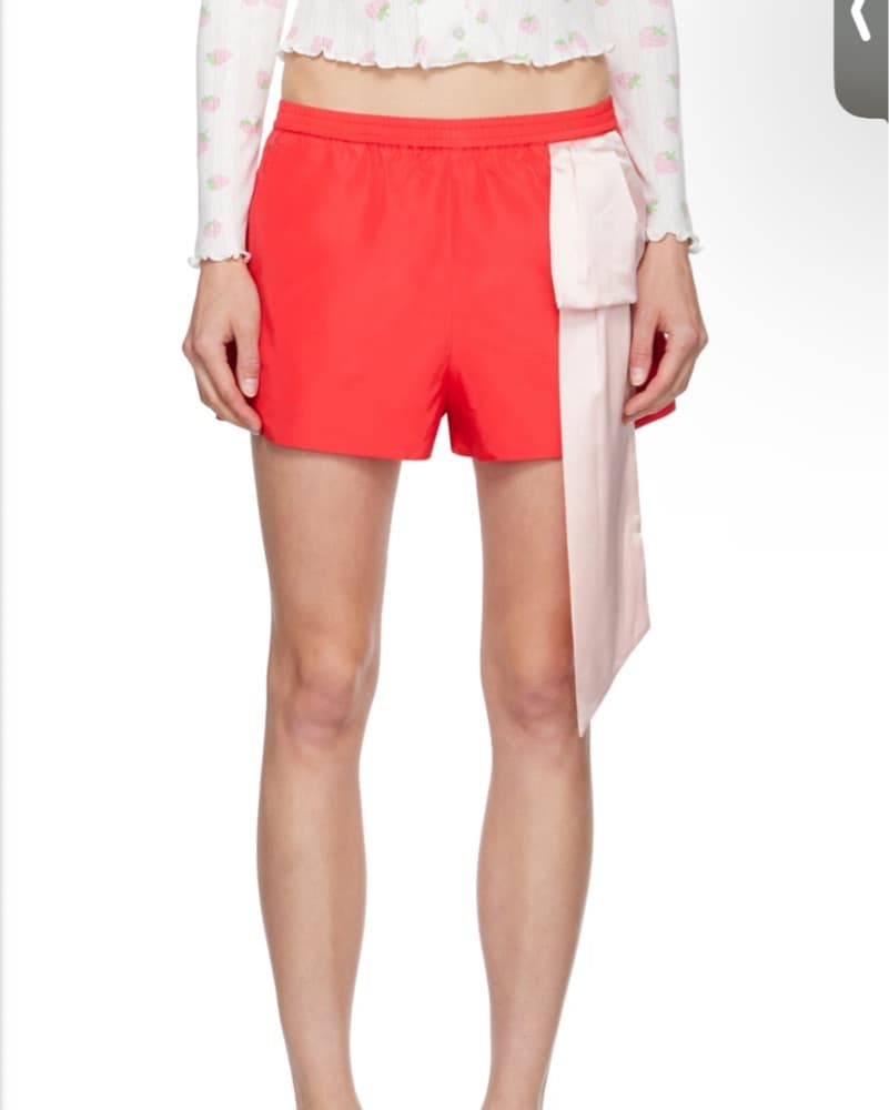 Sandy Liang Red Ambleside Shorts - Image 2