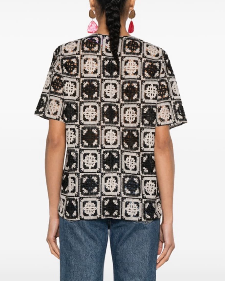 La DoubleJ Lacey House Macramé T-Shirt - Image 5