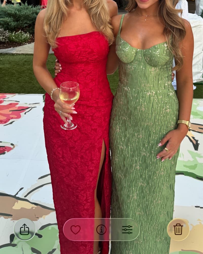 Strapless Red Dress / Gown  - Image 3
