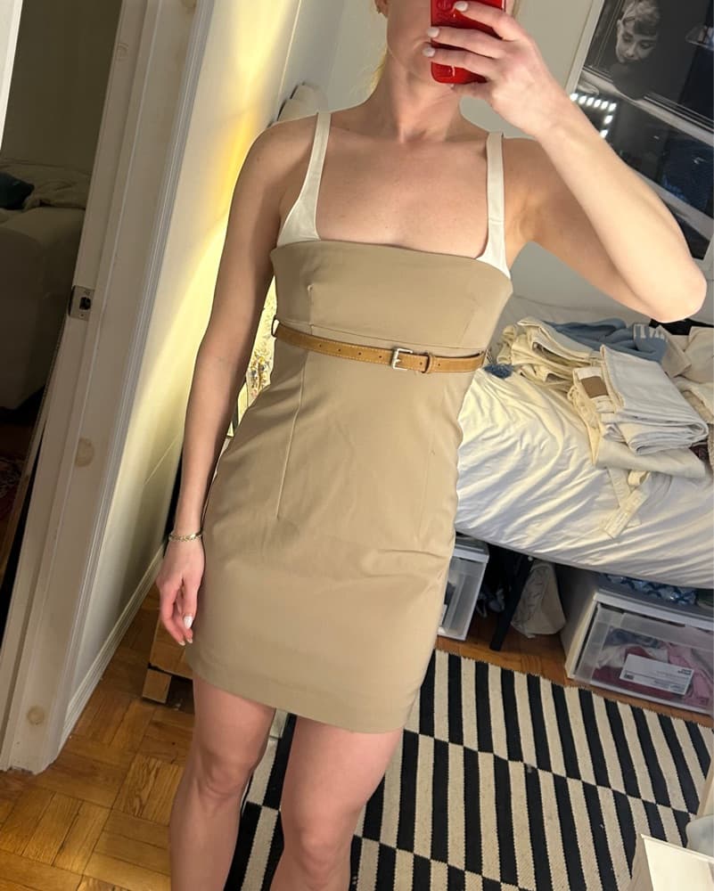 Zara Combination Belted Dress - Image 3